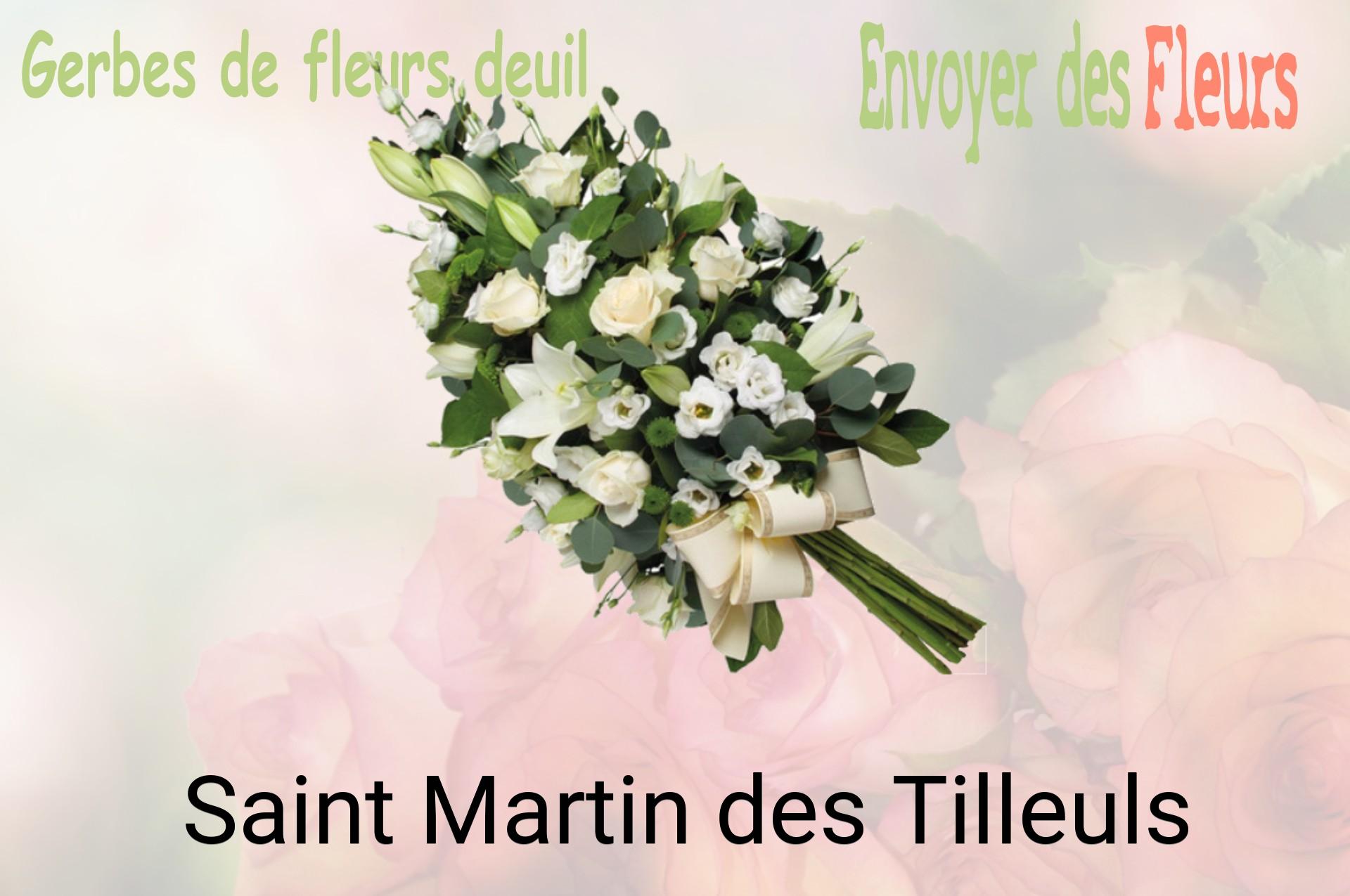 Gerbe de fleurs de deuil livrée à Saint-Martin-des-Tilleuls